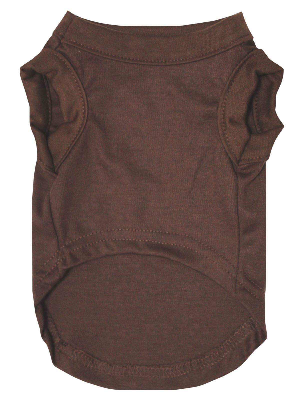 Petitebella Plain Single Color Puppy Dog Shirt (Brown, X-Large)